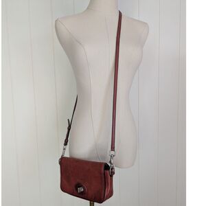 Coach Bleecker Penny Crossbody Bag - Red Leather - Turn lock